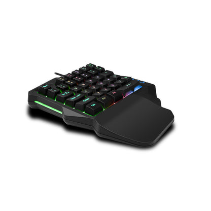 61 key RGB game wired keyboard mouse suit colorful MINI non-mechanical film black and white computer keyboard