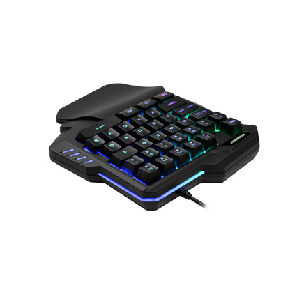 61 key RGB game wired keyboard mouse suit colorful MINI non-mechanical film black and white computer keyboard