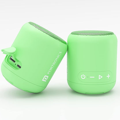 Portronics SoundDrum 1 12W TWS Portable Bluetooth Speaker with Powerful Bass, Bluetooth 5.3V, 360° Surround Sound, USB Drive in, Type C Fast Charging(Blue)