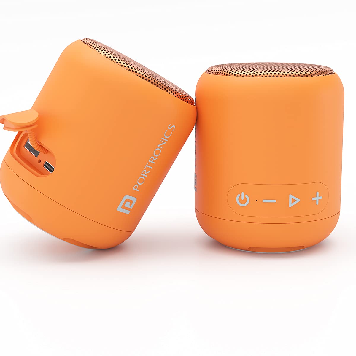 Portronics SoundDrum 1 12W TWS Portable Bluetooth Speaker with Powerful Bass, Bluetooth 5.3V, 360° Surround Sound, USB Drive in, Type C Fast Charging(Blue)