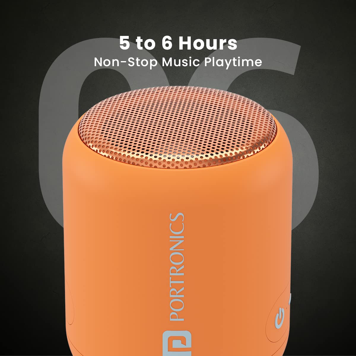 Portronics SoundDrum 1 12W TWS Portable Bluetooth Speaker with Powerful Bass, Bluetooth 5.3V, 360° Surround Sound, USB Drive in, Type C Fast Charging(Blue)