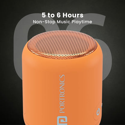 Portronics SoundDrum 1 12W TWS Portable Bluetooth Speaker with Powerful Bass, Bluetooth 5.3V, 360° Surround Sound, USB Drive in, Type C Fast Charging(Blue)