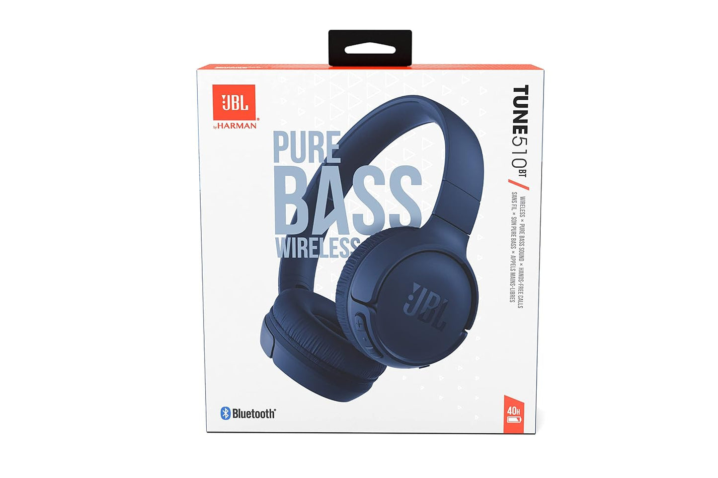 JBL Tune 520BT Wireless On Ear Headphones with Mic, Upto 57H Battery, Speed Charge : 5 Min Charge Gives Up to 3H of Playback, Multipoint Connect, Customizable Bass with Headphones App, BT 5.3 (Black)