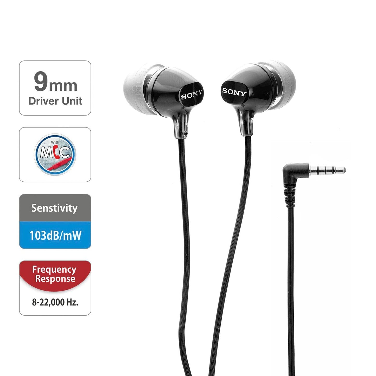 Sony MDR-EX14AP Wired in Ear Headphone with Mic (Blue)