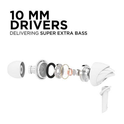 boAt Bassheads 100 in Ear Wired Earphones with Mic(Black)