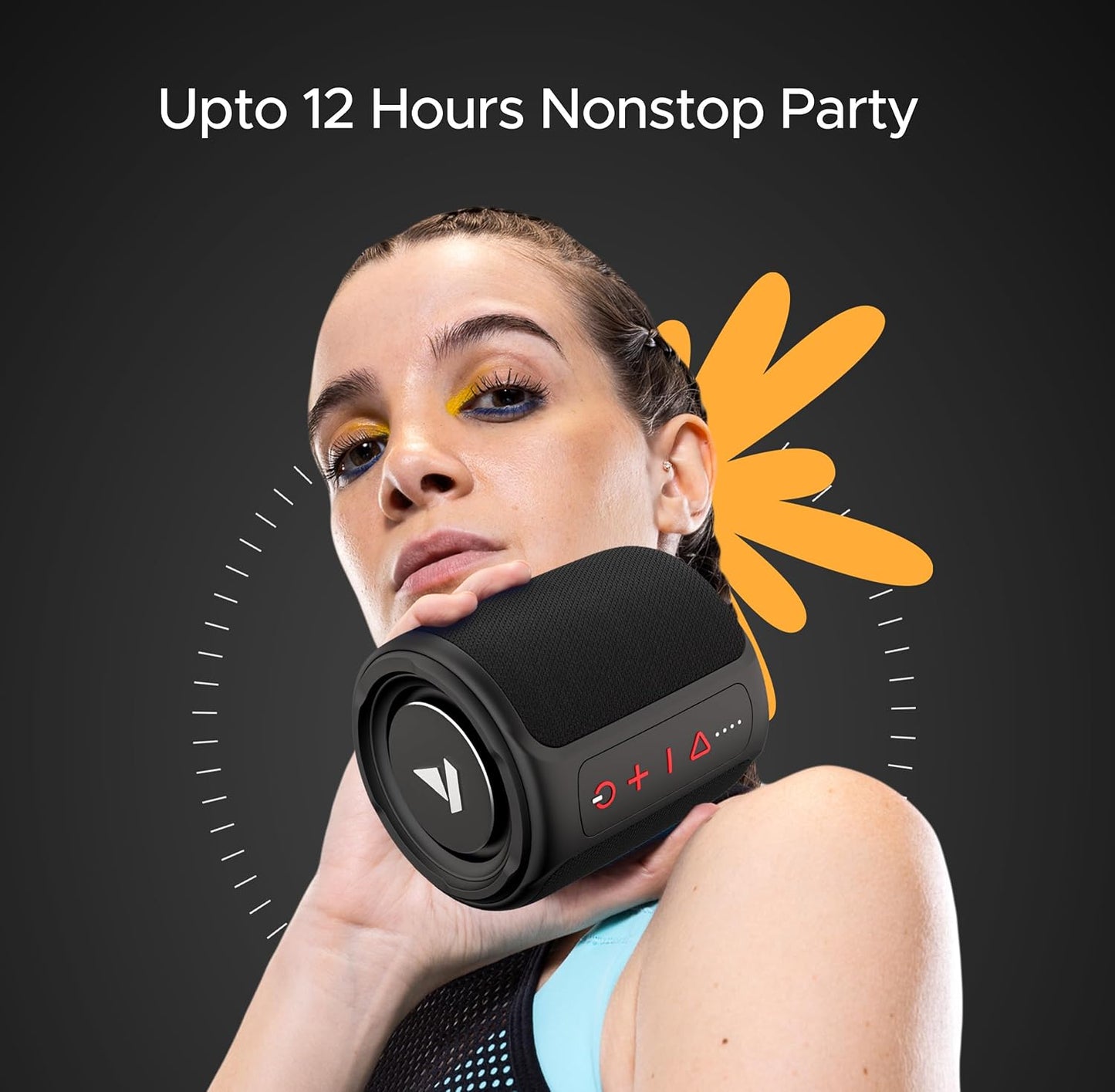 boAt Stone 352 Pro/Stone 358 Pro w/ 14W Signature Sound, Up to 12 Hours Playback, RGB LEDs, TWS Feature, Built-in Mic, BTv5.3, Free Music Streaming on JioSaavn Bluetooth Speaker (Vibing Blue)