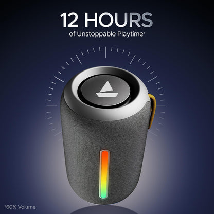 boAt Stone 352 Pro/Stone 358 Pro w/ 14W Signature Sound, Up to 12 Hours Playback, RGB LEDs, TWS Feature, Built-in Mic, BTv5.3, Free Music Streaming on JioSaavn Bluetooth Speaker (Vibing Blue)