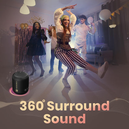 Portronics SoundDrum 1 12W TWS Portable Bluetooth Speaker with Powerful Bass, Bluetooth 5.3V, 360° Surround Sound, USB Drive in, Type C Fast Charging(Blue)