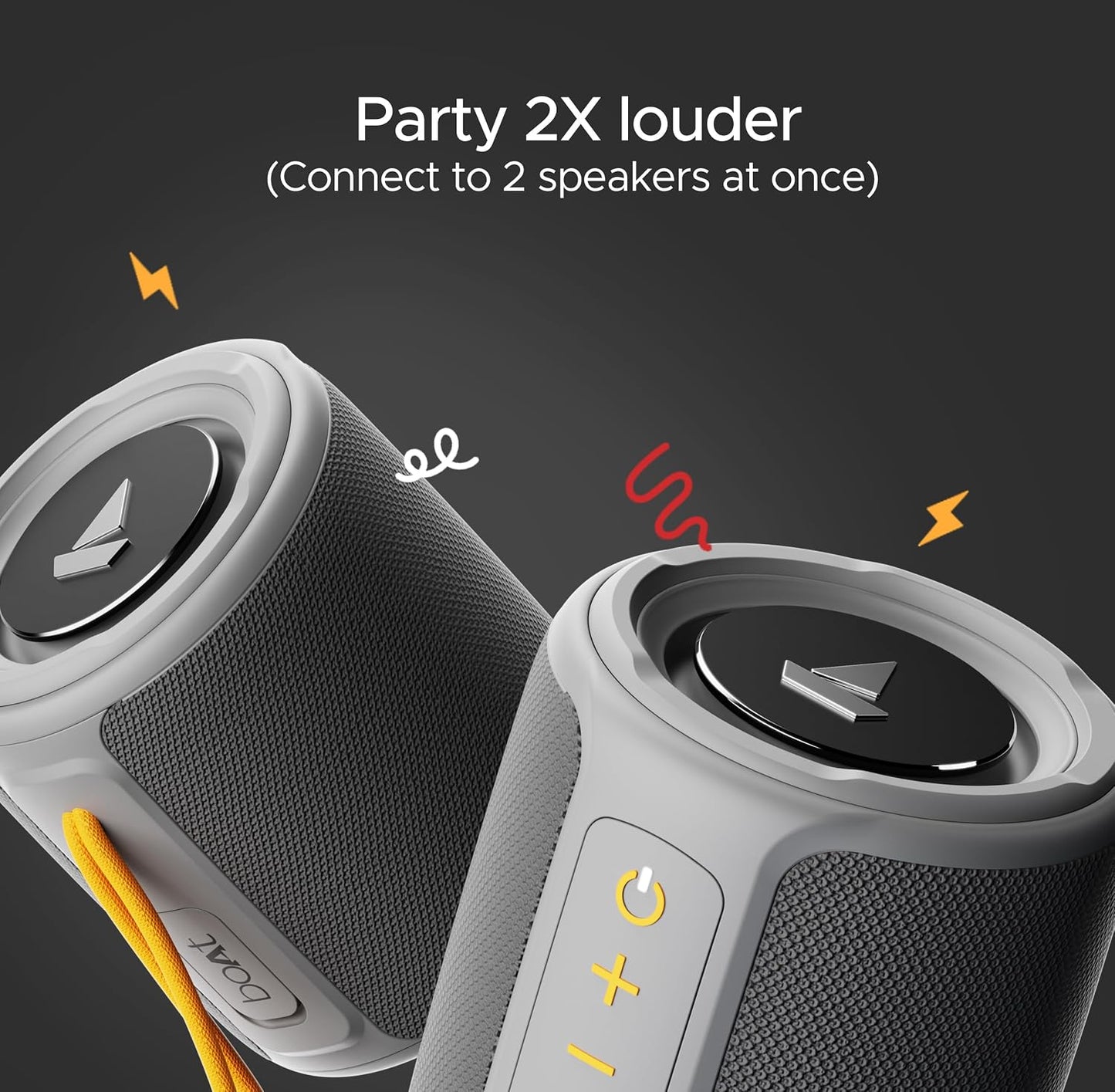 boAt Stone 352 Pro/Stone 358 Pro w/ 14W Signature Sound, Up to 12 Hours Playback, RGB LEDs, TWS Feature, Built-in Mic, BTv5.3, Free Music Streaming on JioSaavn Bluetooth Speaker (Vibing Blue)