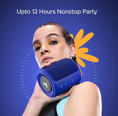 boAt Stone 352 Pro/Stone 358 Pro w/ 14W Signature Sound, Up to 12 Hours Playback, RGB LEDs, TWS Feature, Built-in Mic, BTv5.3, Free Music Streaming on JioSaavn Bluetooth Speaker (Vibing Blue)