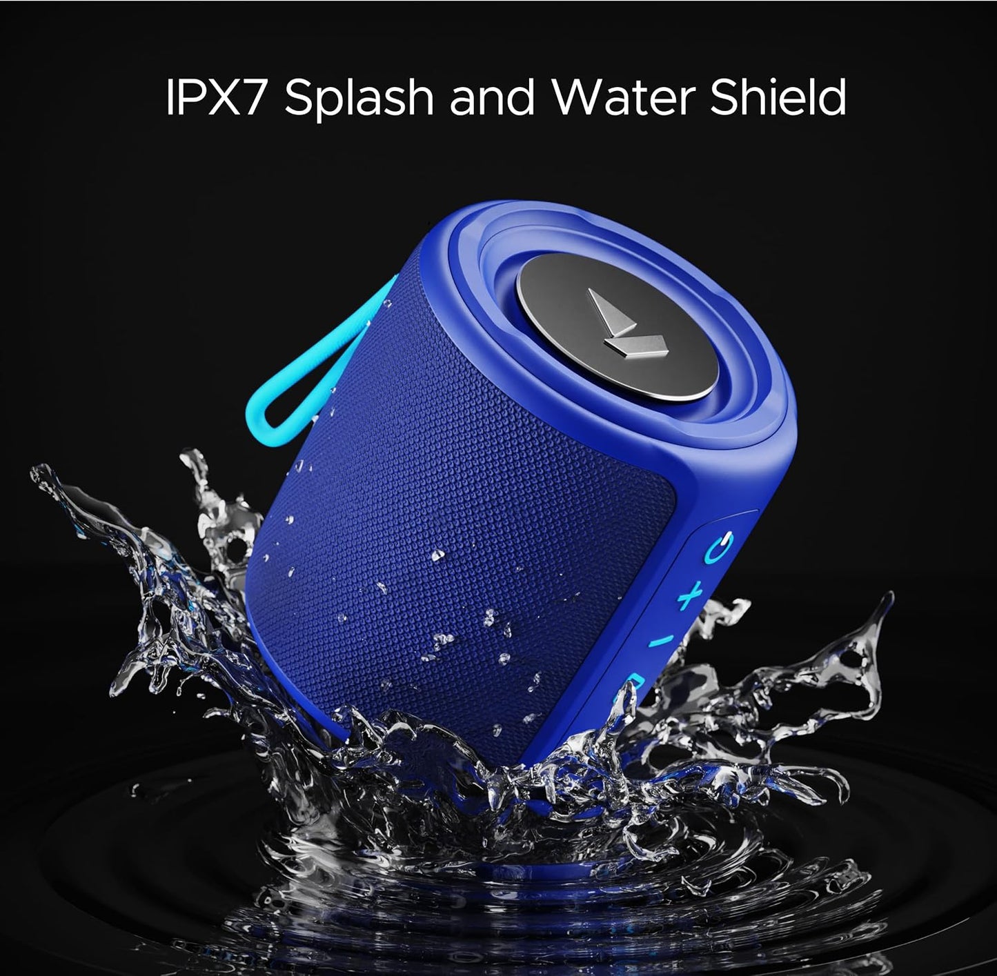 boAt Stone 352 Pro/Stone 358 Pro w/ 14W Signature Sound, Up to 12 Hours Playback, RGB LEDs, TWS Feature, Built-in Mic, BTv5.3, Free Music Streaming on JioSaavn Bluetooth Speaker (Vibing Blue)
