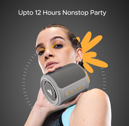 boAt Stone 352 Pro/Stone 358 Pro w/ 14W Signature Sound, Up to 12 Hours Playback, RGB LEDs, TWS Feature, Built-in Mic, BTv5.3, Free Music Streaming on JioSaavn Bluetooth Speaker (Vibing Blue)