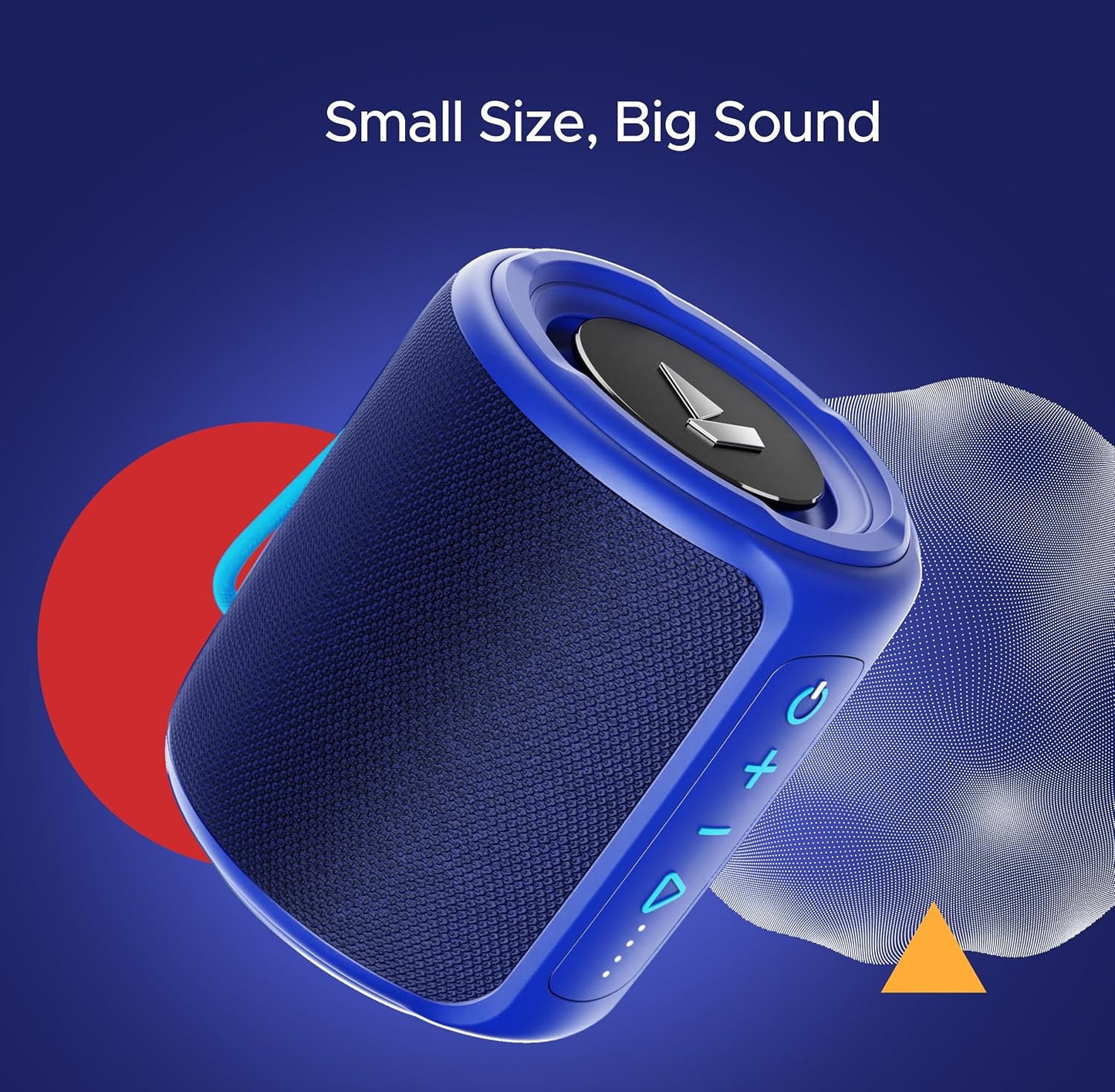 boAt Stone 352 Pro/Stone 358 Pro w/ 14W Signature Sound, Up to 12 Hours Playback, RGB LEDs, TWS Feature, Built-in Mic, BTv5.3, Free Music Streaming on JioSaavn Bluetooth Speaker (Vibing Blue)