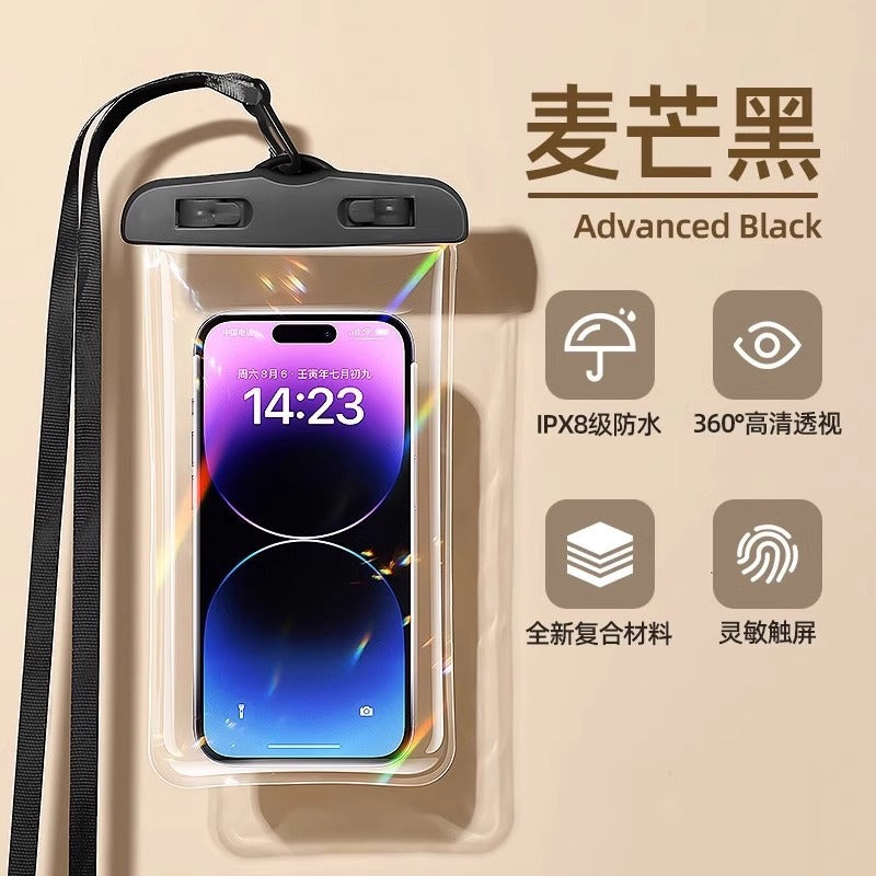 Mobile Phone Waterproof Bag Touchscreen Swimming Self-sealing Sealing Bag Seaside Diving Shooting Drifting Transparent Waterproof Mobile Phone Case