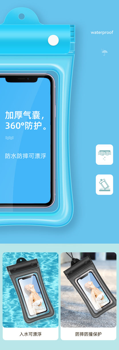 Mobile Phone Waterproof Bag with Touch Screen for Swimming, Special for Taking Pictures, Diving and Rafting Equipment, Transparent Sealed Waterproof Mobile Phone Case