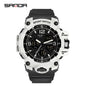 Sanda Hot-Selling Watch Korean Version Student Party Multi-Functional Waterproof Alarm Clock Electronic Watch Cool Dual Display Luminous Sports Watch