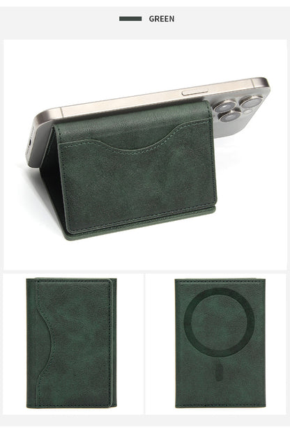 Suitable for Apple 15 iPhone16promaxMagSafe Magnetic Card Bag Multi-Card Three-Folding Mobile Phone Card Case