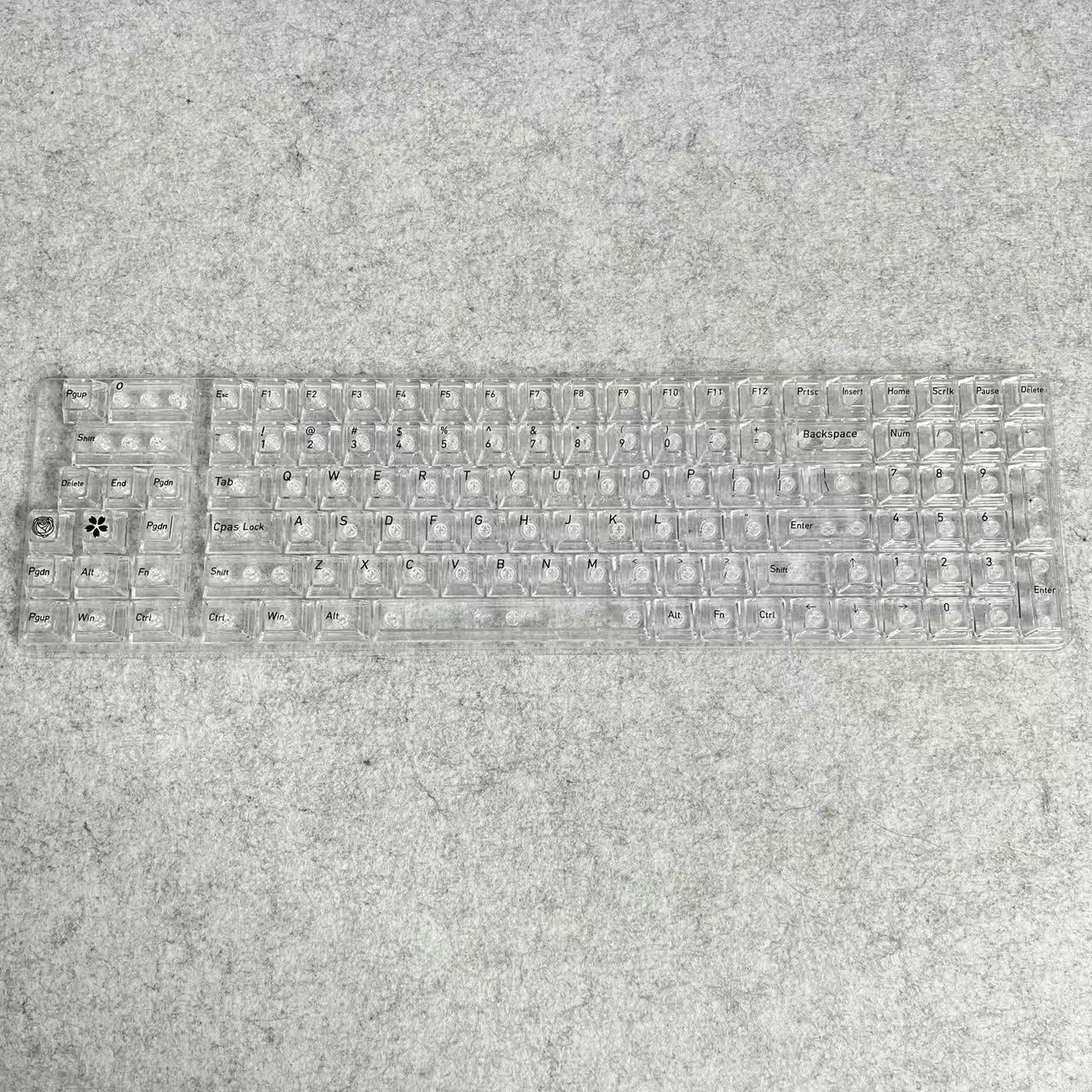 Wholesale 115-Key Four-Sided Transparent Keycaps, Customized Original Height Mda High Aesthetic Cross-Axis Translucent Keycaps