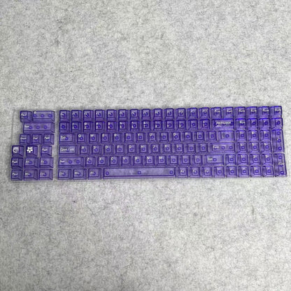 Wholesale 115-Key Four-Sided Transparent Keycaps, Customized Original Height Mda High Aesthetic Cross-Axis Translucent Keycaps