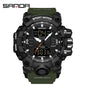 Sanda Hot-Selling Watch Korean Version Student Party Multi-Functional Waterproof Alarm Clock Electronic Watch Cool Dual Display Luminous Sports Watch