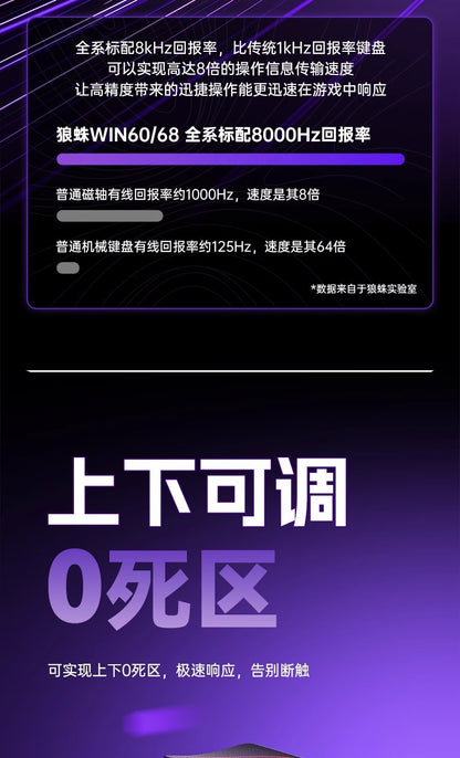AULA tarantula WIN60/68HE magnetic shaft mechanical keyboard special customized FPS fearless contract r