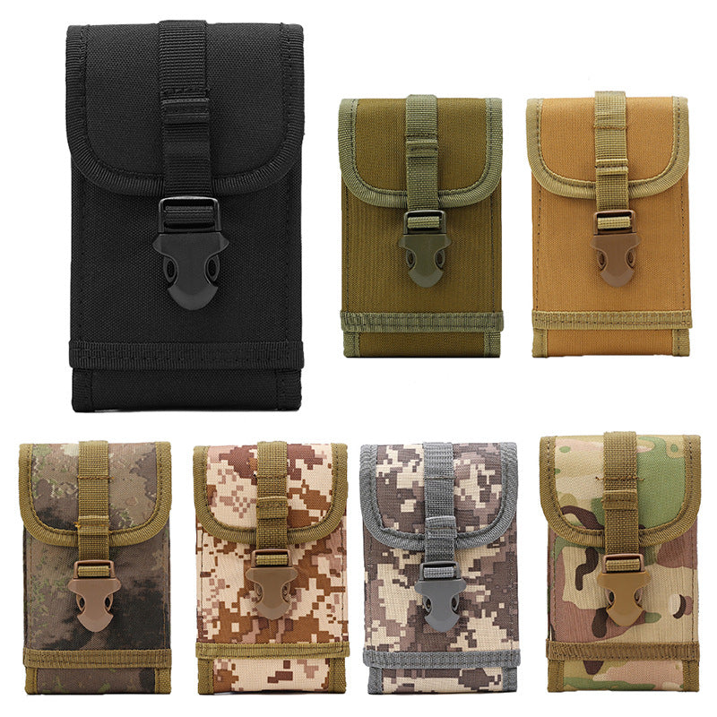 Double-Layer Mobile Phone Waist Bag, Outdoor Mobile Phone and Card Storage Bag, Belt-Worn Mobile Phone Bag Suitable for 6.5inch Edc Bag