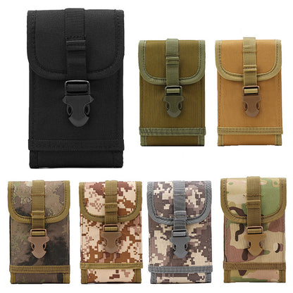 Double-Layer Mobile Phone Waist Bag, Outdoor Mobile Phone and Card Storage Bag, Belt-Worn Mobile Phone Bag Suitable for 6.5inch Edc Bag
