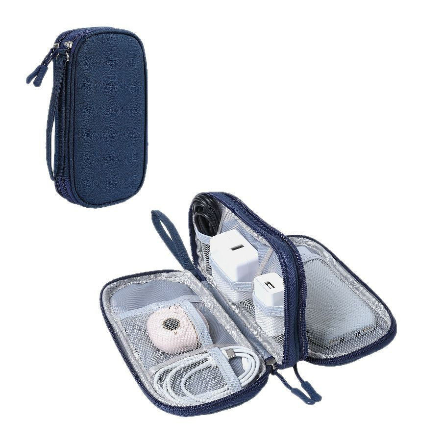 in stock Data Cable Bag Storage Bag Earphone Bag Charger Mobile Phone Bag Clutch Bag U Disk Multifunctional Storage Bag