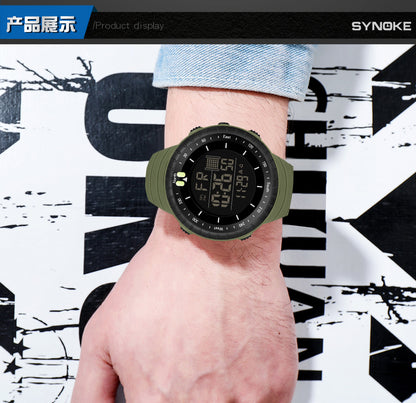 Factory Product Synoke Sports Electronic Watch Outdoor Mountaineering Multi-Functional Luminous Waterproof Large Dial Fashionable Commuter Watch