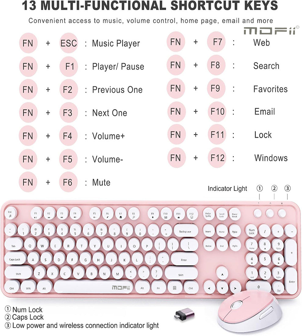 MOFII Skyscraper Hand 2.4G Wireless Keyboard Mouse Laptop Office Wireless Keyboard Mouse suit