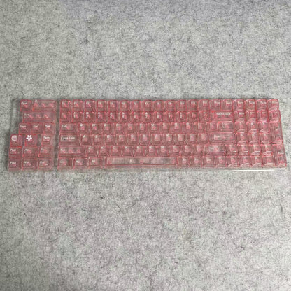 Wholesale 115-Key Four-Sided Transparent Keycaps, Customized Original Height Mda High Aesthetic Cross-Axis Translucent Keycaps