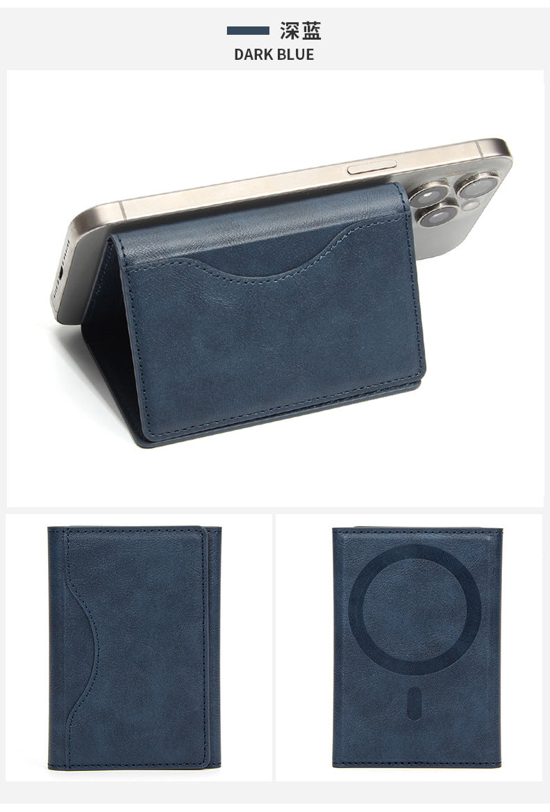 Suitable for Apple 15 iPhone16promaxMagSafe Magnetic Card Bag Multi-Card Three-Folding Mobile Phone Card Case