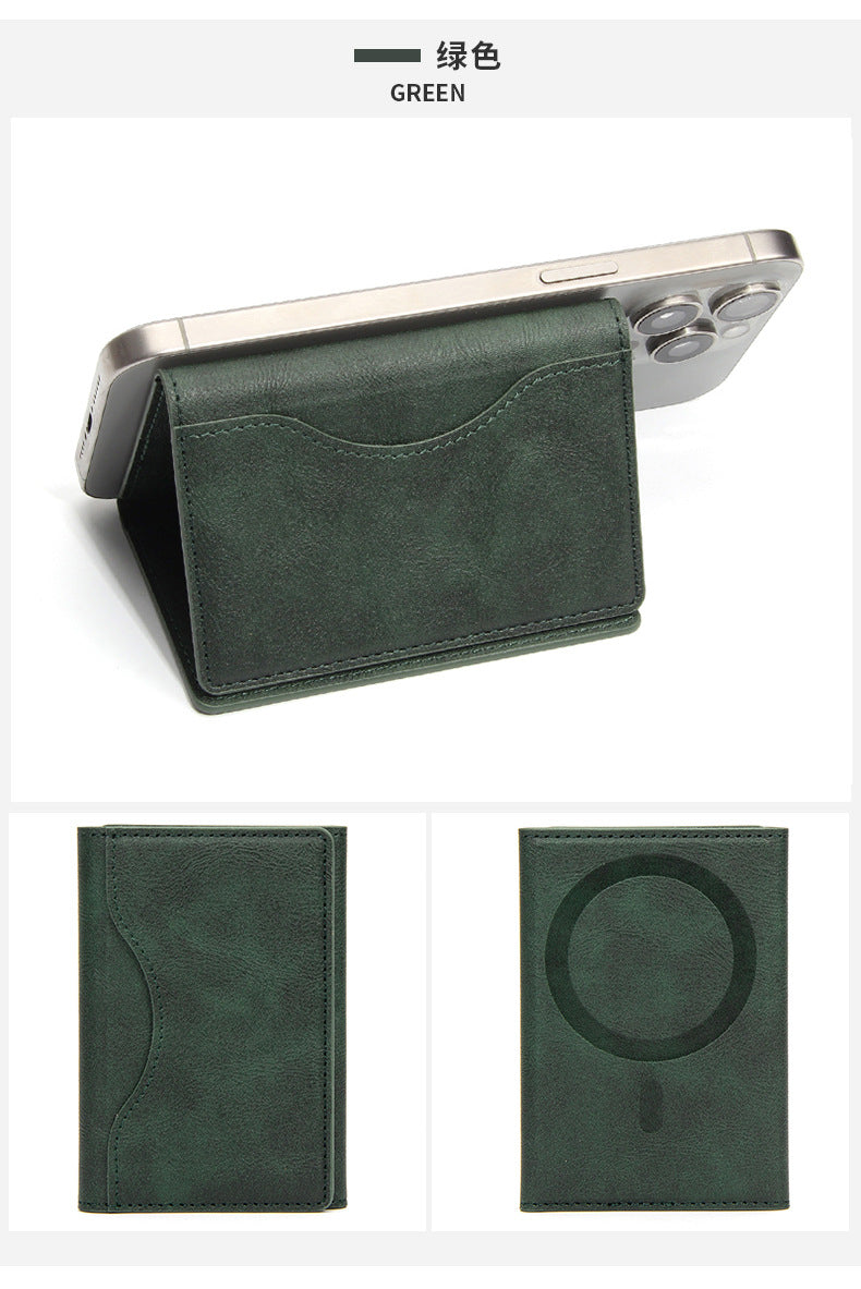 Suitable for Apple 15 iPhone16promaxMagSafe Magnetic Card Bag Multi-Card Three-Folding Mobile Phone Card Case