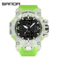 Sanda Hot-Selling Watch Korean Version Student Party Multi-Functional Waterproof Alarm Clock Electronic Watch Cool Dual Display Luminous Sports Watch