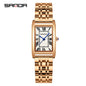 Sanda Live Hot Couple Watch Vintage Square Quartz Watch Waterproof Roman Scale Men's and Women's Watches