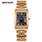 Sanda Live Hot Couple Watch Vintage Square Quartz Watch Waterproof Roman Scale Men's and Women's Watches