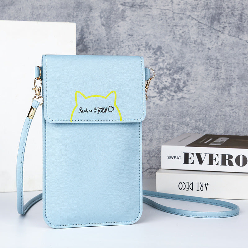 Factory wholesale touch screen mobile phone bag women's simple all-match Korean mobile phone bag large capacity mini fashion small satchel