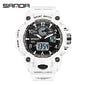 Sanda Hot-Selling Watch Korean Version Student Party Multi-Functional Waterproof Alarm Clock Electronic Watch Cool Dual Display Luminous Sports Watch
