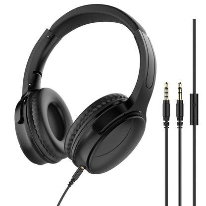 The new head-mounted wired headphones with microphone game headphones can talk traffic can have clear stereo sound quality