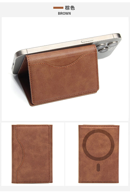 Suitable for Apple 15 iPhone16promaxMagSafe Magnetic Card Bag Multi-Card Three-Folding Mobile Phone Card Case