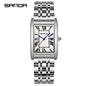 Sanda Live Hot Couple Watch Vintage Square Quartz Watch Waterproof Roman Scale Men's and Women's Watches