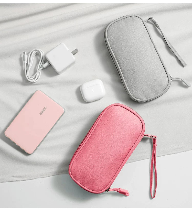 Portable Power Bank Data Cable Storage Bag Mobile Power Supply Cloth Bag Hard Drive Mobile Phone Box Multi-Functional Protective Case