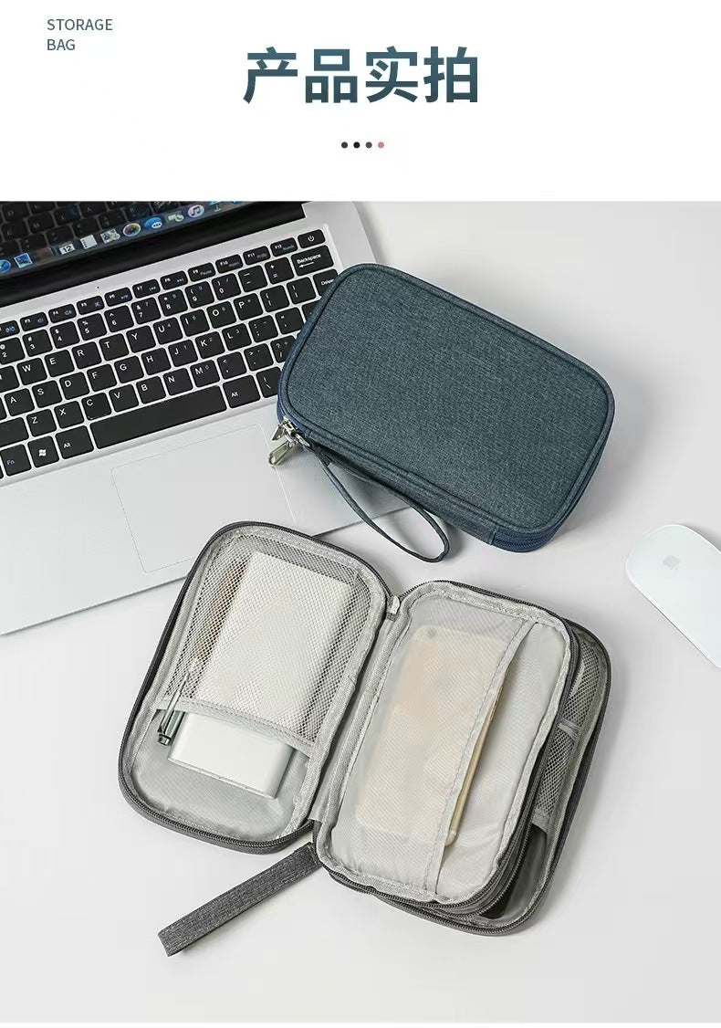 New multi-function data cable charger storage bag flat digital bag finishing bag headset storage bag wholesale