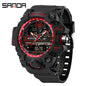 Sanda Hot-Selling Watch Korean Version Student Party Multi-Functional Waterproof Alarm Clock Electronic Watch Cool Dual Display Luminous Sports Watch