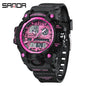 Sanda Hot-Selling Watch Korean Version Student Party Multi-Functional Waterproof Alarm Clock Electronic Watch Cool Dual Display Luminous Sports Watch