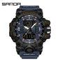 Sanda Hot-Selling Watch Korean Version Student Party Multi-Functional Waterproof Alarm Clock Electronic Watch Cool Dual Display Luminous Sports Watch