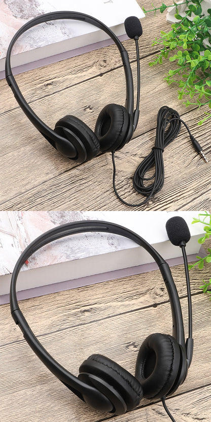 in stock cross-border head-mounted wired headphones with microphone 3.5mm high quality headphones phablet universal