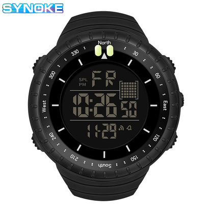 Factory Product Synoke Sports Electronic Watch Outdoor Mountaineering Multi-Functional Luminous Waterproof Large Dial Fashionable Commuter Watch