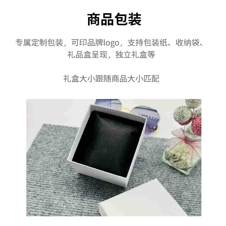 Hiphop Hip Hop Diamond Watch Five-Piece Diamond Cuban Chain Cross Necklace Cuban Ring Cross Border Wholesale