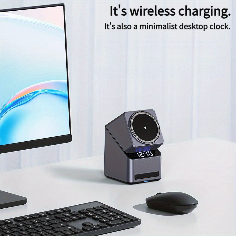 Cross-Border New Product Clock Electric Rotating Touch 180 ° 4-in-1 Multifunctional Magnetic Wireless Charger